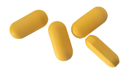yellow capsule isolated design element