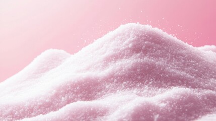 Fototapeta premium a pile of sugar on a pink background