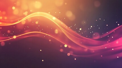 Obraz premium Abstract Red Orange Wave With Golden Lights