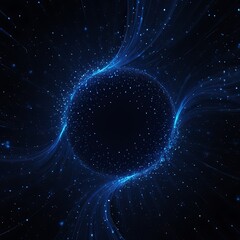 Obraz premium Abstract background of dark blue and light particles