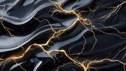 Abstract luxury background with black and gold marble texture.  Elegant, modern, and sophisticated design.