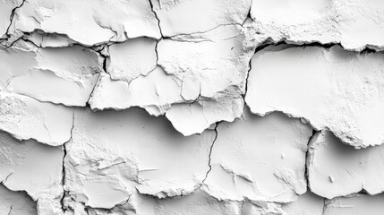 Obraz premium Cracked White Texture: A Study in Fragmentation and Desiccation
