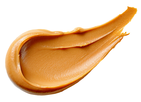 Creamy Thick Peanut Butter Blob Spread or Smear, Isolated with No Background / Background Removed	