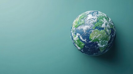 Fototapeta premium a blue and green earth with a shadow on the surface