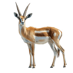 A standing antelope displaying its distinctive features.