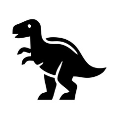 Black dinosaur icon