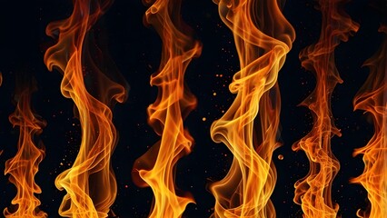 isolated image of flames ready for use. Generative AI