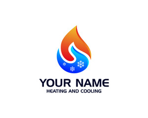 Fire and water energy logo