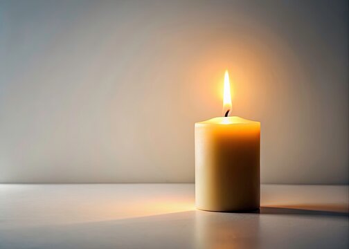 Elegant cierges photography: pure white, clean lines, simple candlelight.