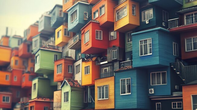 Colorful Cubic Houses: A Modern Architectural Marvel