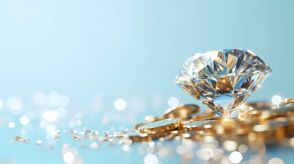 The luxurious brilliance of a sparkling diamond