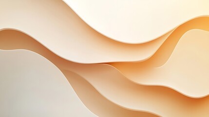Abstract Beige and Orange Wave Pattern Background