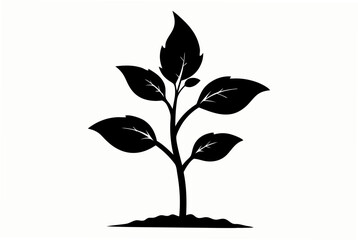 rose silhouette vector illustration