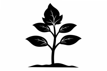 rose silhouette vector illustration