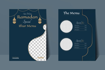 Ramadan special iftar menu design and social media template