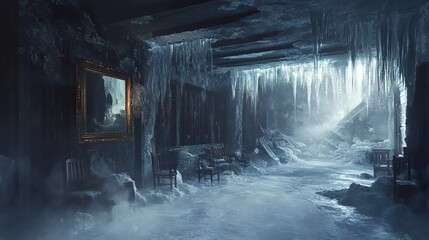 Frozen in Time: Exploring a Frozen Building's Interior