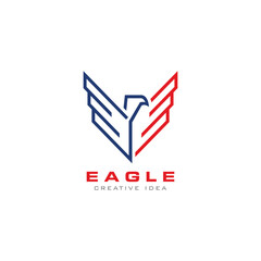 Creative Wing Eagle Concept Logo Design Template