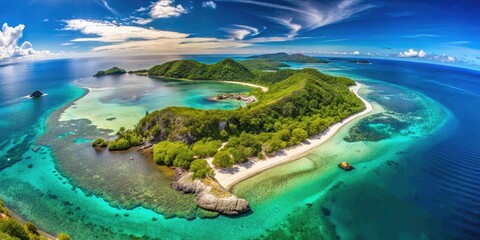 Obraz premium aerial view of island