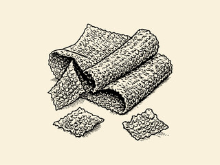 Buble wrap waste  hand drawn ...