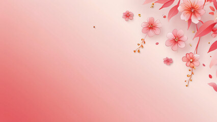 Obraz premium A smooth transition from light crimson blending into soft pink and warm orange, symbolizing celebration and good fortune for the New Year