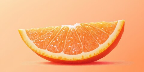 A vibrant orange slice segment shows juicy citrus fruit