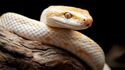 Fototapeta premium Albino Corn Snake on Wood