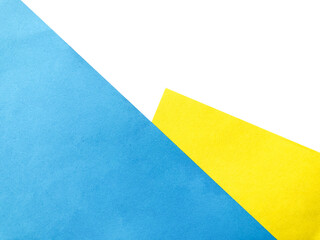 blue and yellow paper with transparent background