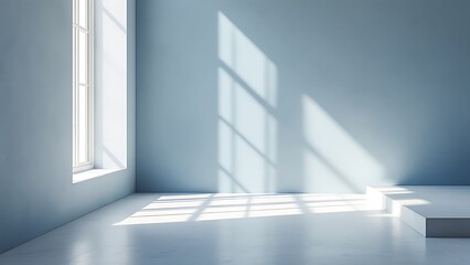 Obraz premium Studio wall features a gradient of grey and white, providing a versatile backdrop for adding text or images