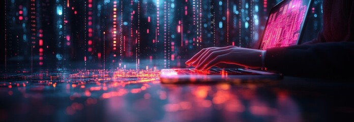 Financial Analysis and Budget Management Concept with Digital Charts and Laptop in Modern Office Environment