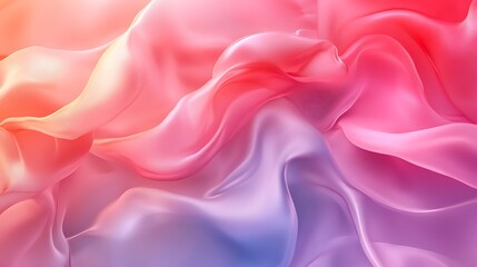 Obraz premium Abstract Pink And Purple Fabric Drapes Swirling Softly