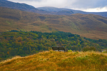 Glenveagh National Park in Donegal Ireland -Spectacular aerial view showcasing lush green valleys...