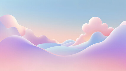 A smooth transition from soft lavender blending into pastel peach and light coral, creating a serene and abstract gradient