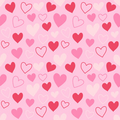 seamless pattern with hearts