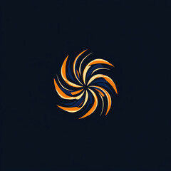 Obraz premium Dharma Chakra Buddhism illustration sports team logo