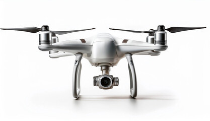 Un dron blanco con una c&aacute;mara