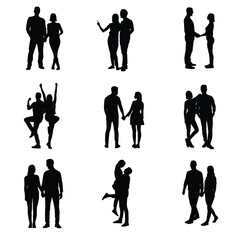 Silhouette of a romantic couple