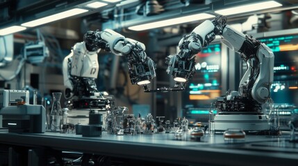 Advanced Robotic Automation in Modern Manufacturing Facility