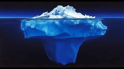 Obraz premium Majestic Iceberg Partially Submerged In Ocean Water