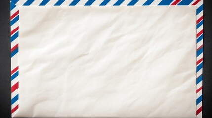 Vintage envelope design featuring red and blue stripes, perfect for creative projects, invitations, letters, or nostalgic themes, invokes a sense of tradition and communication