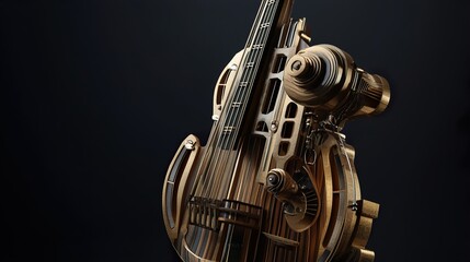 Obraz premium Steampunk Violin: A Masterpiece of Gears and Cogs