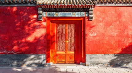 Crafting intricacies papercut of traditional chinese door cultural heritage art installation urban environment artistic perspective paper art design