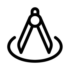 calipers icon with line style, perfect for user interface projects