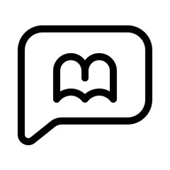 educational conversation icon with line style, perfect for user interface projects