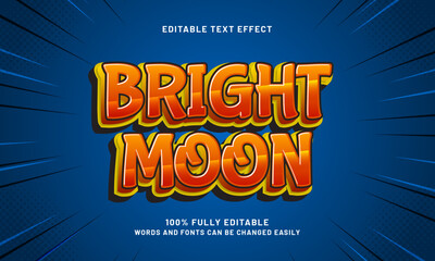 bright moon editable text effects with a optimistic and good theme