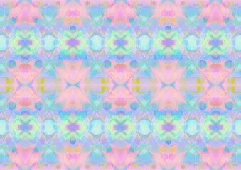 Abstract with lines and hexagon shape in various pastel colors