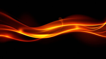 Fototapeta premium Abstract fiery waves on black background