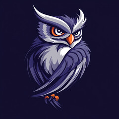 Fototapeta premium Owl Perched illustration sports team logo