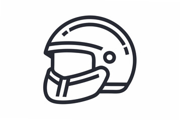 Naklejka premium a helmet silhouette vector