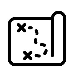Fototapeta premium travel map icon with line style, perfect for user interface projects