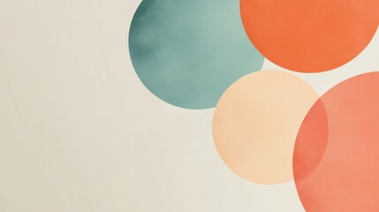 111.A clean business presentation layout featuring layered abstract shapes in soft gradients, with a focus on clarity and minimalism in both text and graphics.